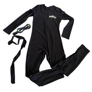Miraculous Cat Noir Costume Youth Size 14/16 Black Jumpsuit Mask Tail Included